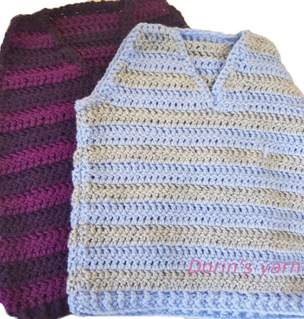 אפודה לילדים סרוגה בעבודת יד - קרושה