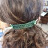 תופסן סרוג למסכה | עבודת יד | תופסן עם כפתורים