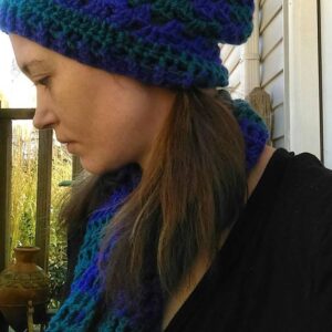 צעיף  סרוג בעבודת יד אביזרי אופנה crochet